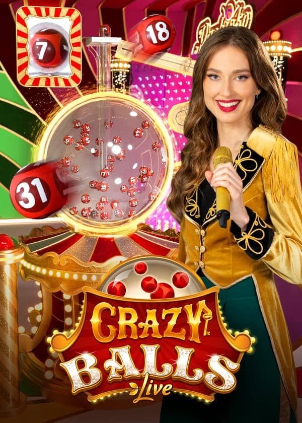 Crazy Balls, Evolution live game show: Bingo-style draw of 20 balls from 60 that can trigger Coin Flip, Cash Hunt,โฆ